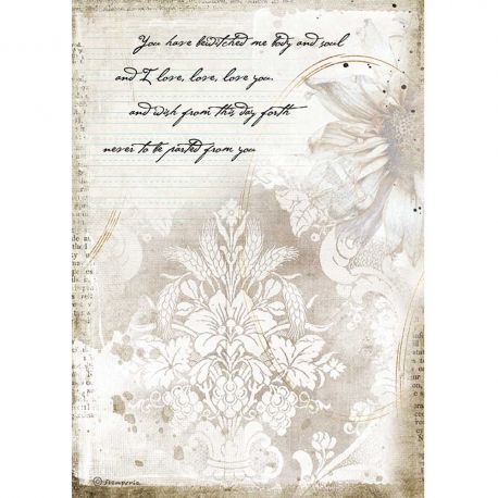 Papel de arroz Alta calidad A4 "Romantic Journal manuscrips"