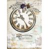 Papel de arroz Alta calidad A4 "Romantic Journal Clock"