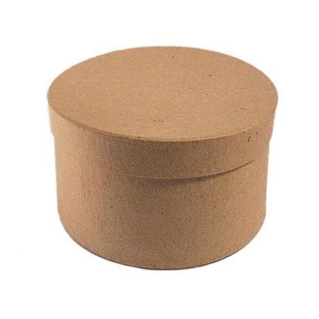 Caja Redonda de papel maché 15x7cm