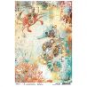 Papel de Arroz A4 Ciao Bella - CORAL REEF - Mechanical Seahorse