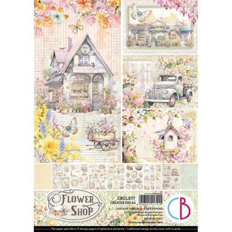 Set 9 hojas de Etiquetas Ciao Bella "FLOWER SHOP"