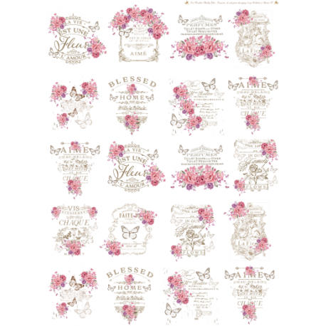 Lamina de seda 50x70 -  La Tiendita Shabby chic