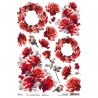 Papel de Arroz A4 Ciao Bella - Scarlet Bloom Elegance