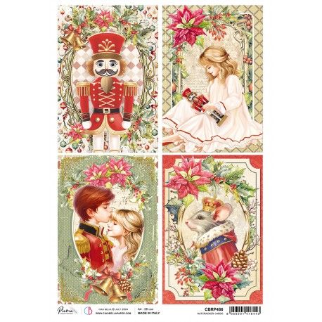 Papel de Arroz A4 Ciao Bella - Nutcracker Cards