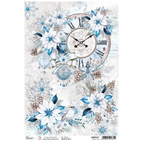 Papel de Arroz A4 Ciao Bella - Snowy Time