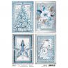 Papel de Arroz A4 Ciao Bella - Elegant Blue Cards