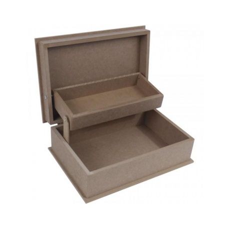 CAJA CON BANDEJA MDF 26x18x9cm