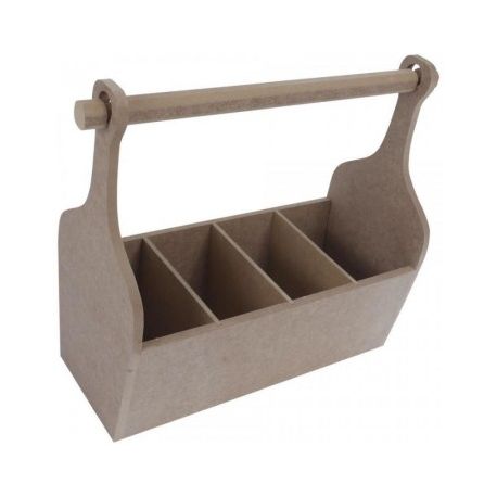 REVISTERO CESTA CON 4 HUECOS MDF 14x30x29cm