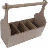 REVISTERO CESTA CON 4 HUECOS MDF 14x30x29cm