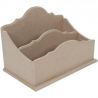 PORTASOBRES DOBLE MDF CON PATAS METALICAS 28x17x22cm