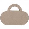 PORTAOBJETOS BOLSO 4 HUECOS MDF 30x22x10cm