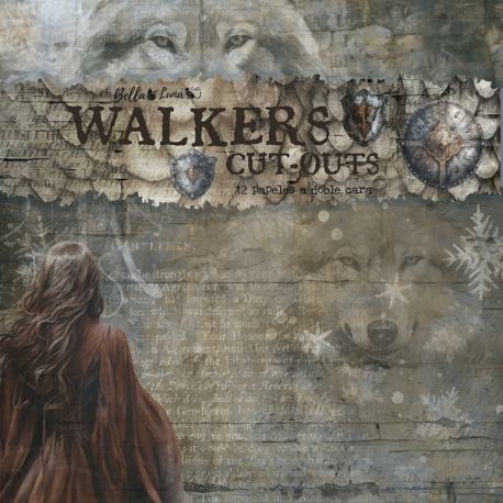 BELLALUNA "WALKERS" RECORTABLES 12 PAPELES 8"X8"