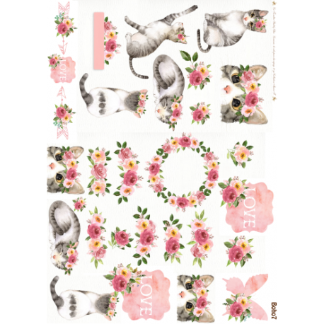 Lamina de seda 50x70 -  La Tiendita Shabby chic