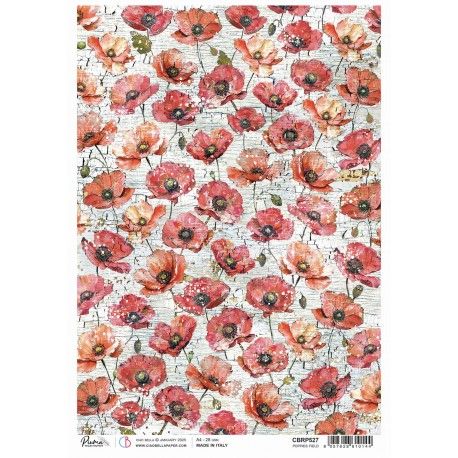 Papel de Arroz A4 Ciao Bella - Poppies Field