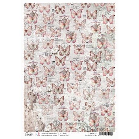 Papel de Arroz A4 Ciao Bella - Butterfly flapping