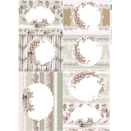 Lamina de seda 50x70 -  La Tiendita Shabby chic