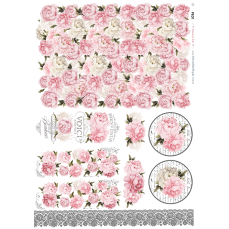 Lamina de seda 50x70 -  La Tiendita Shabby chic