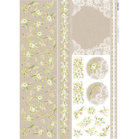 Lamina de seda 50x70 -  La Tiendita Shabby chic