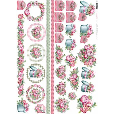 Lamina de seda 50x70 -  La Tiendita Shabby chic