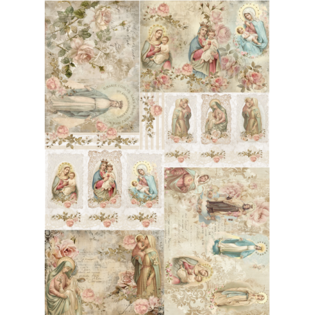 Lamina de seda 50x70 -  La Tiendita Shabby chic
