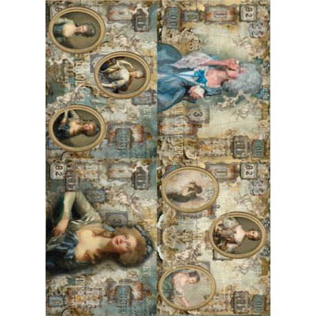 Lamina de seda 50x70 -  La Tiendita Shabby chic