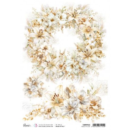 Papel de Arroz A4 Ciao Bella - TANGLE OF LILIES