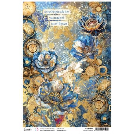 Papel de Arroz A4 Ciao Bella - MOON'S FLOWERS