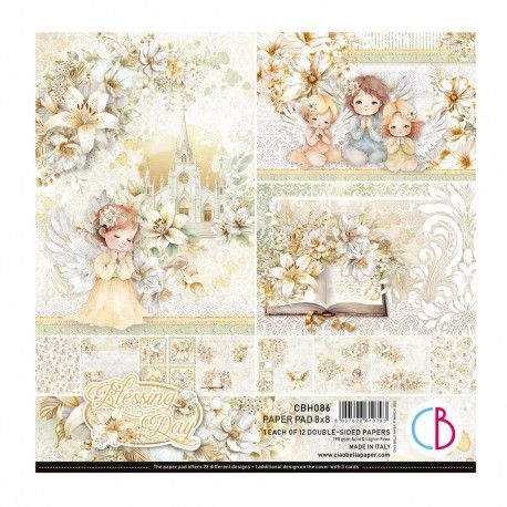 Set 12 papeles 8x8" Ciao Bella "BLESSING DAY"