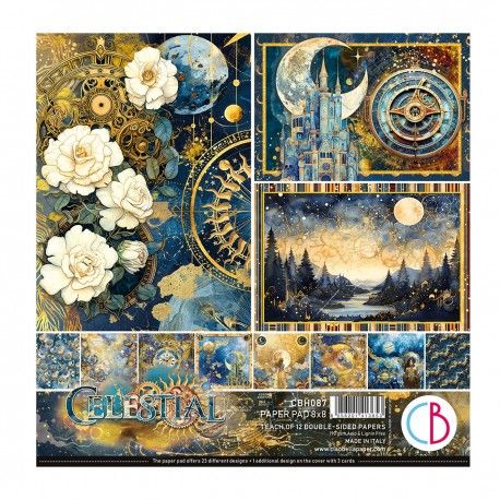 Set 12 papeles 8x8" Ciao Bella "CELESTIAL"