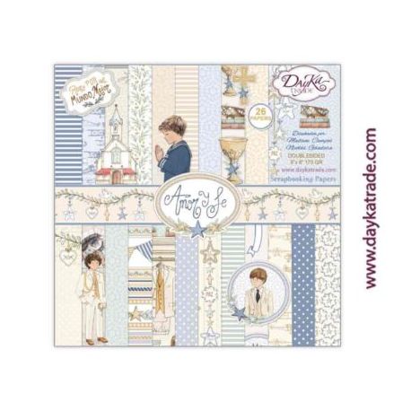 "AMOR Y FE" Bloc 26 Papeles - Dayka 20x20cm