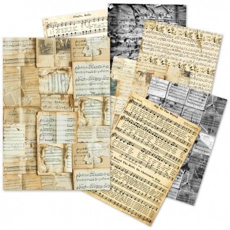 A5 Tissue Paper Set - 24 Sheets MUSIC SHEET