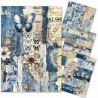 Mixed Media rice paper A4 URBAN BLUE DENIM