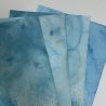 Set de 4 papeles teñidos Azul