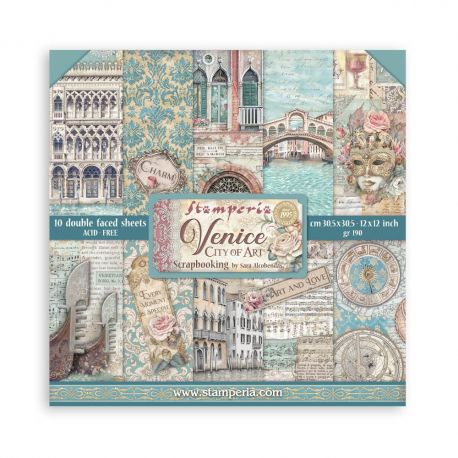 VENICE CITY OF ART - 10 hojas 30.5x30.5 (12"x12")
