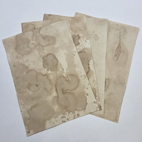 Set de 4 papeles teñidos Marrón