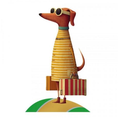 Transfer 24x23cm WALKING DOGGY