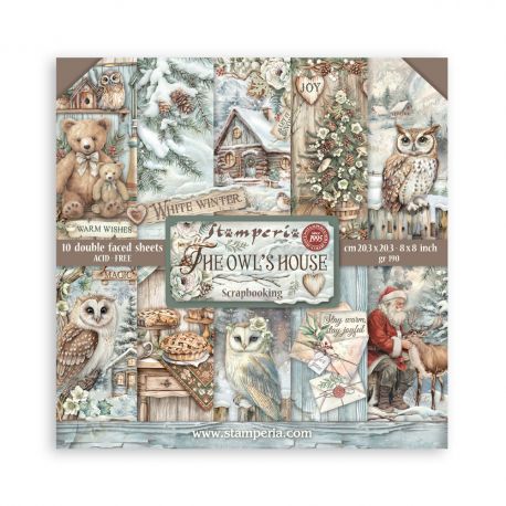 Bloc Scrap 10 hojas 20.3X20.3  (8"X8") - THE OWL'S HOUSE