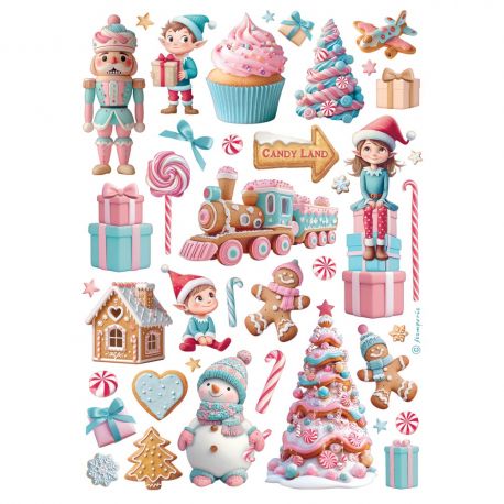 Papel de arroz DinA4 CANDY CHRISTMAS