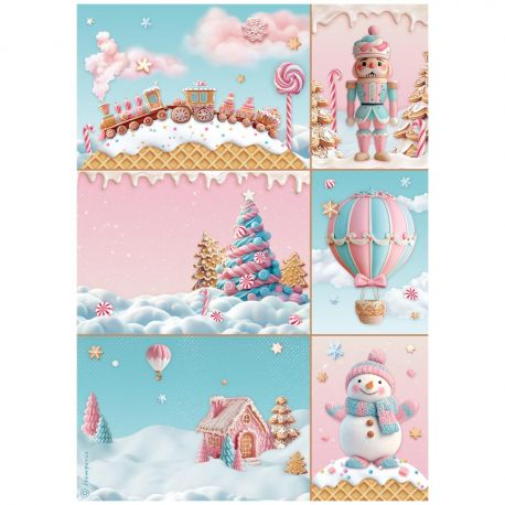 Papel de arroz DinA4 CANDY CHRISTMAS