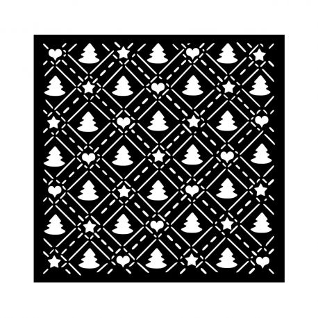 Stencil Stamperia 18x18cm - CANDY CHRISTMAS