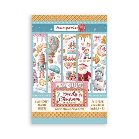 Washy Pad 8 hojas A5 - CANDY CHRISTMAS