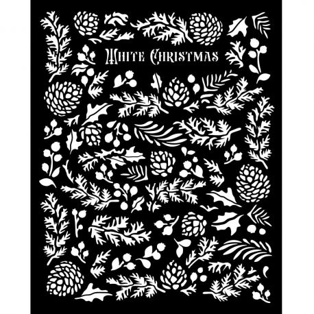 Stencil Stamperia 12x25cm - White Christmas