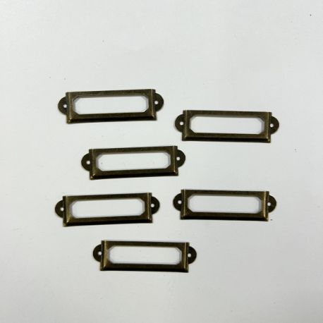 Set de 6 marquitos metálicos de 6x1.5mm