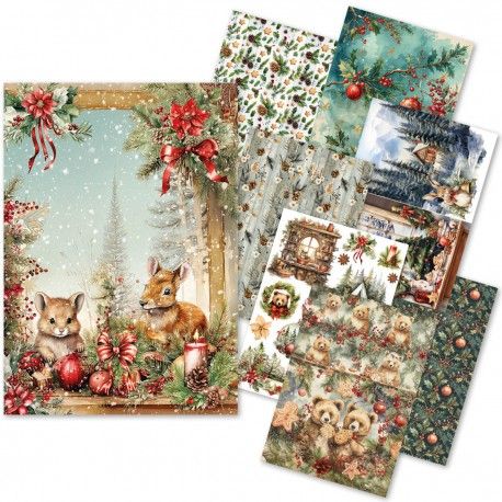 Papel de Arroz A5 Ciao Bella - HOT COCOA & HOLLY