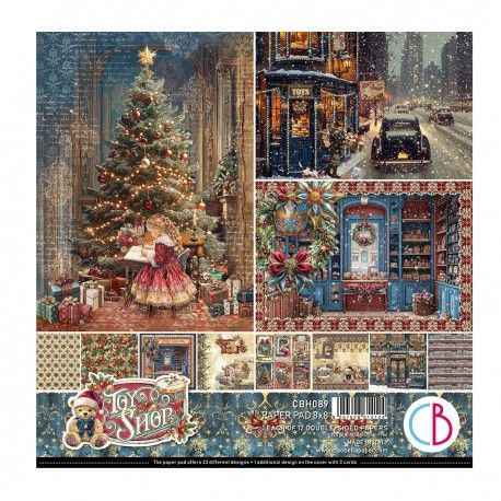 Set 12 papeles 8x8" Ciao Bella "TOY SHOP"