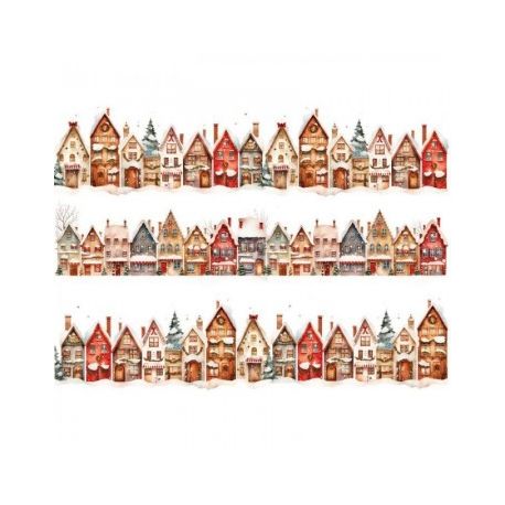 Transfer 25x30cm CHRISTMAS HOUSES