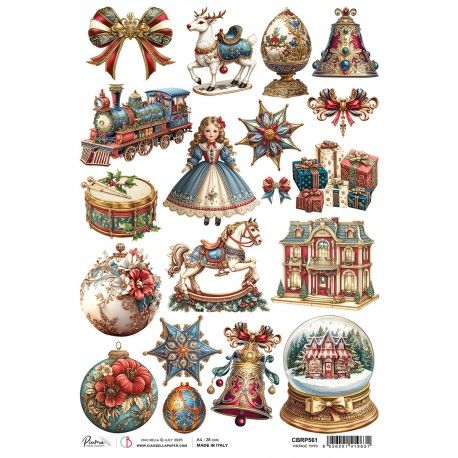 Papel de Arroz A4 Ciao Bella - VINTAGE TOYS