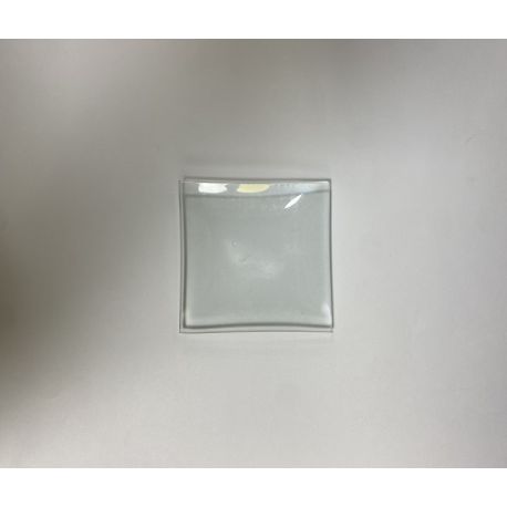 Plato cuadrado de cristal 9.5 x 9.5 cm