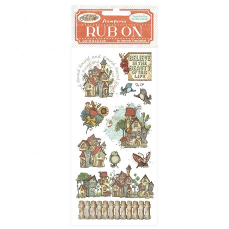 Tim Rub-On 10x21.6cm - FURRY FRIENDS HOUSES