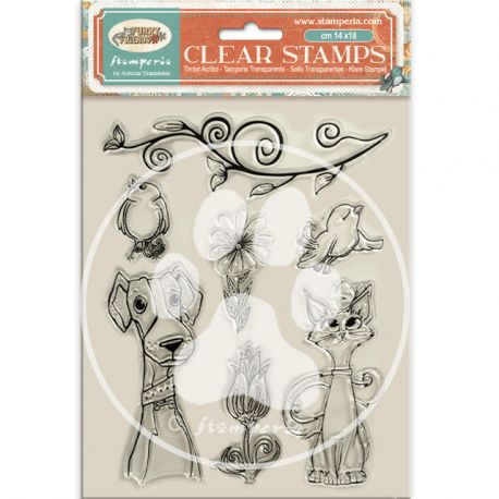 Sello Acrílico Stamperia FURRY FRIENDS 14x18cm
